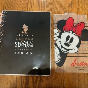 Disney Minnie Mouse Sparkle Notebook - Light Pink accents.